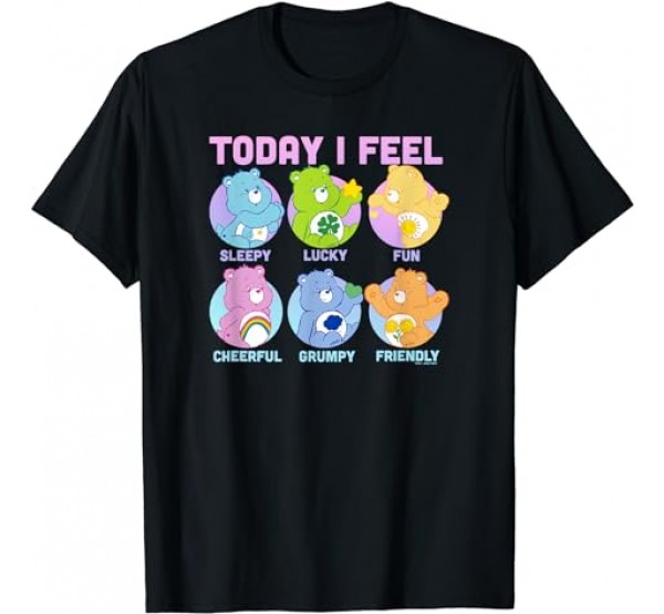 Care Bears Vintage Neon Today I Feel Emotions Box Ups T-Shirt